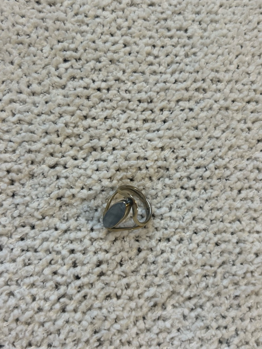 Women’s Silver Ring With Blue/Gray Stone